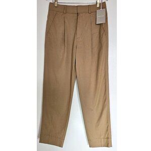 NWT Everlane The Tencel Way-High Taper  Cropped Ankle Pant 6 Ash Brown
